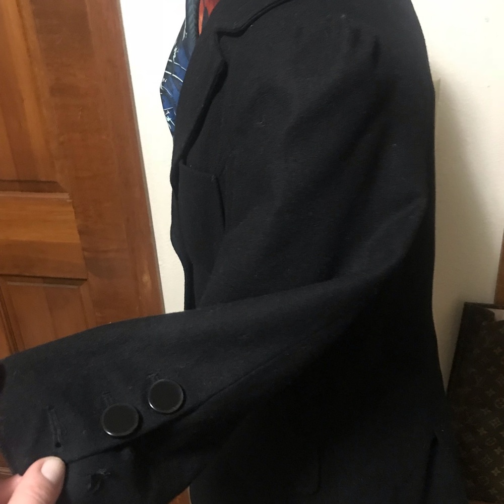 Black Wool Jacket - image 2